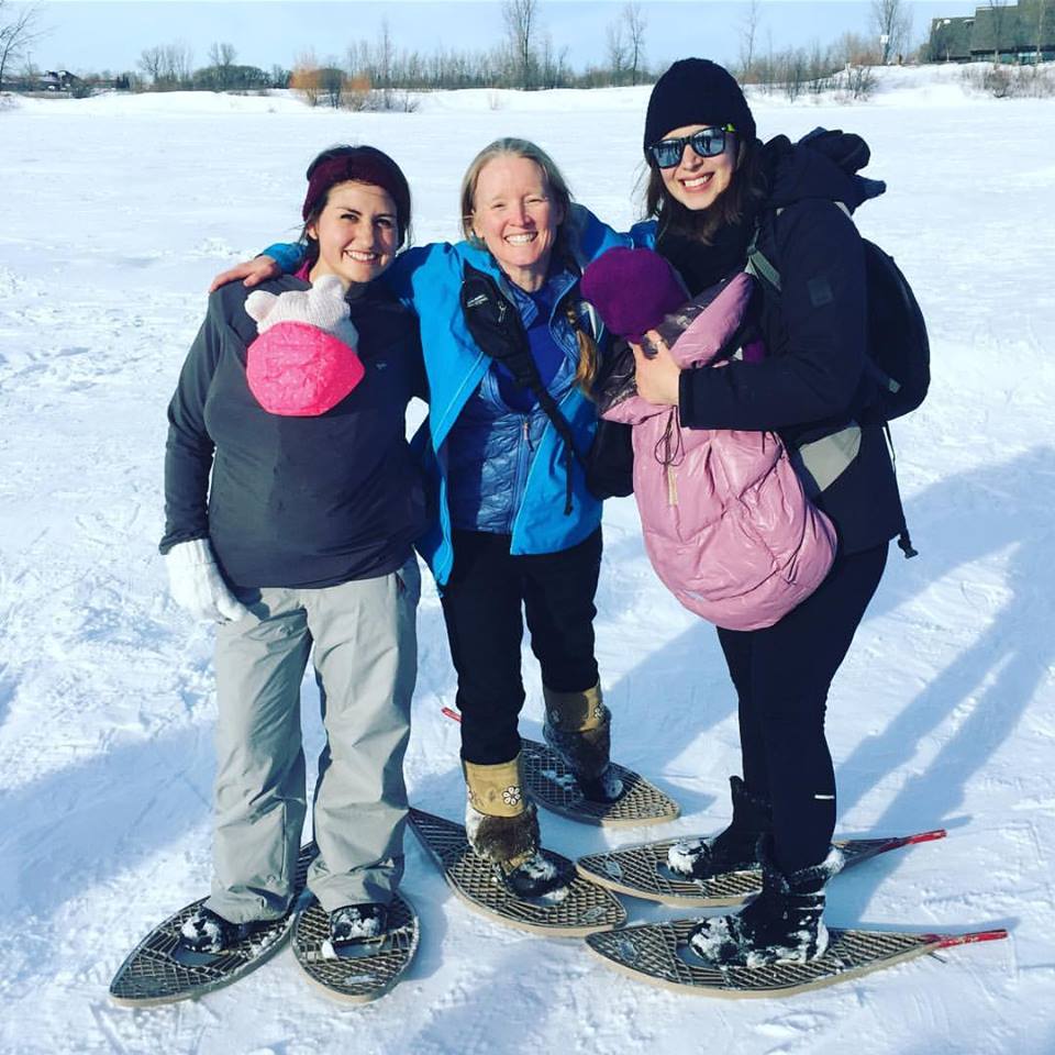 snowshoe trio